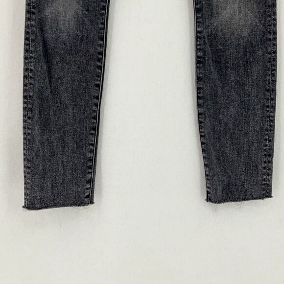 Mother Black Button Fly The Stunner Ankle Fray Jeans Friday The 13th Size 25 - Picture 9 of 13